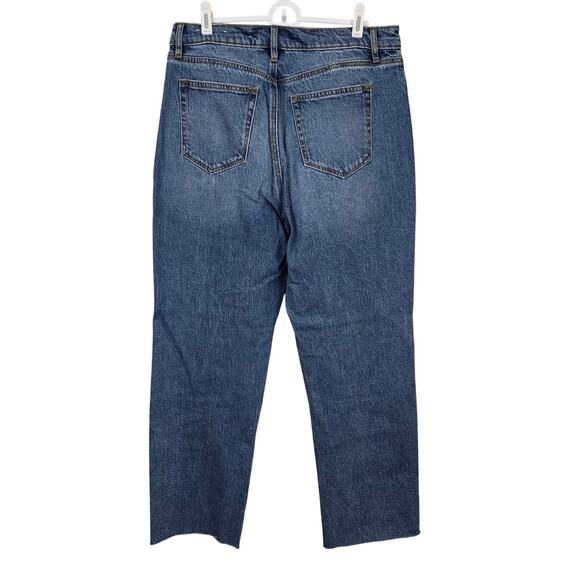 Women's LOFT "The Straight" Jeans with Rhinestones & Raw Ankles | Size 30/10 - Picture 2 of 11